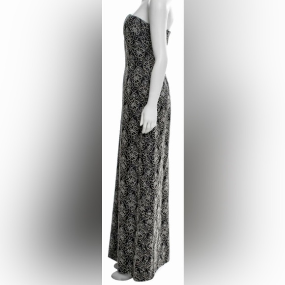 Carmen Marc Valvo Collection Strapless Embellished Floral Maxi Evening Gown B2 - Picture 5 of 11
